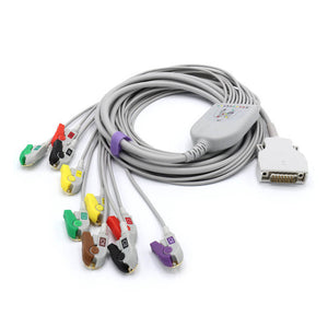 thumbnail image 2 of Alpta Compatible ECG/EKG Cable For Mortara ELI 350 – 10 Leads, 15-Pin Pinch 2 of 4