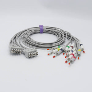 Compatible Marquette EKG 10 Leadwires 38401817 IEC European Standard Banana Connector - sinokmed