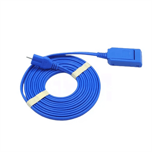 Electrosurgical cable bipolar ESU single-use grounding plate cable with a single pin