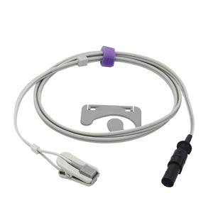 Compatible Datex Ohmeda Spo2 Sensor Ear Clip 3.2 ft 7 Pins Connector - sinokmed