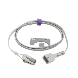 Compatible MEK SpO2 Sensor Reusable Ear Clip Connector 3.2 ft 7 Pins Connector - sinokmed