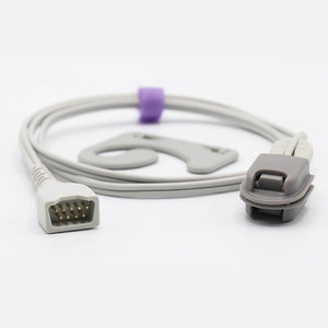 Compatible Dolphin Spo2 Sensor Adult Ear Clip 3.2 ft Connector - sinokmed