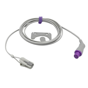 Compatible Artema S&W Spo2 Sensor Adult Ear Clip 9.8 ft Connector - sinokmed
