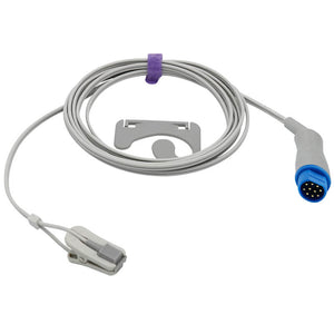 Compatible Drager Siemens Spo2 Sensor Ear Clip 9.8 ft 10 Pins Connector - sinokmed