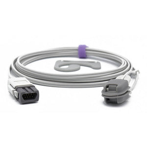 Compatible Ohmeda Trusat Spo2 Sensor OXY-E4-MC Adult Ear Clip 9.8 ft 9 Pins Connector