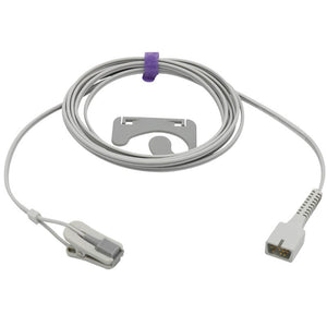 Compatible Nellcor Spo2 Sensor adult ear clip 7 Pins 9.8 ft  Connector - sinokmed
