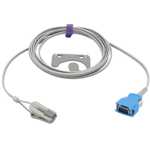 Compatible Nihon Kohden Spo2 Sensor Adult Ear Clip 9.8 ft 14 Pin Connector - sinokmed