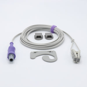 Compatible Comen SpO2 Sensor Reusable Ear Clip 9.8 ft Connector - sinokmed