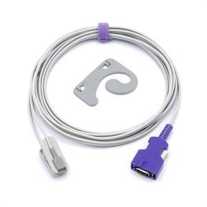 Compatible for Nellcor SpO2 Sensor Reusable Adult Ear Clip 9.8 ft 14 Pins Connector