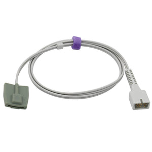 Compatible MEK SpO2 Sensor Reusable Pediatric Soft Connector 3.2 ft 7 Pins Connector - sinokmed