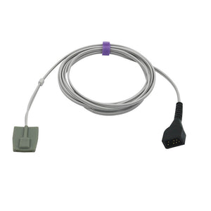 Compatible CAS Med SpO2 Sensor Reusable Pediatric Soft 9.8 ft 7 Pins Connector - sinokmed