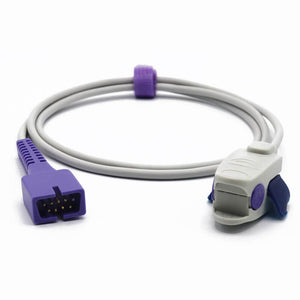 Compatible Nellcor Spo2 Sensor Pediatric Clip 3.2 ft 9 Pins Connector