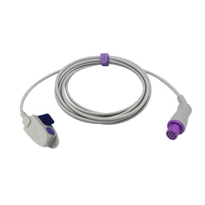 Compatible Artema S&W SpO2 Sensor Reusable Pediatric Clip 9.8 ft Connector - sinokmed