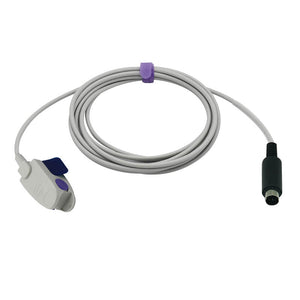 Compatible Biosys SpO2 Sensor Reusable Pediatric Clip 9.8 ft 6 Pins Connector - sinokmed