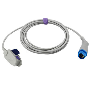 Compatible Draeger Siemens Spo2 Sensor Pediatric Clip 9.8 ft 10 Pins Connector - sinokmed