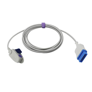 Compatible GE Marquette Spo2 Sensor Nellcor OxiMax Technology Pediatric Clip 9.8 ft 11 Pins Connector - sinokmed