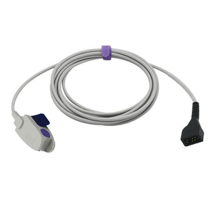 Compatible CAS Med SpO2 Sensor Reusable Pediatric Clip 9.8 ft 7 Pins Connector - sinokmed