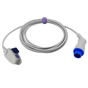 Compatible Neussoft Spo2 Sensor Pediatric Clip 9.8 ft 12 Pins Connector - sinokmed