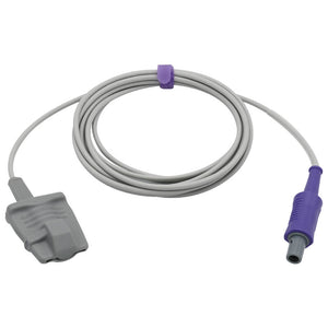Compatible Kontron Reusable SpO2 Sensor Adult Soft 9.8 ft 7 Pins Connector - sinokmed
