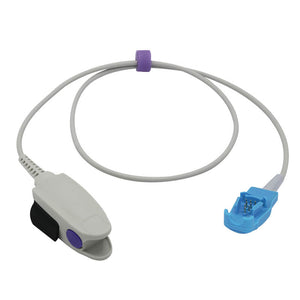 Compatible for Datex Ohmeda OXY-F-UN Spo2 Sensor Adult Finger Clip 3.2 ft UN Connector - sinokmed