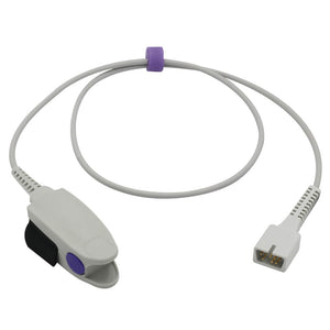 Compatible MEK SpO2 Sensor Reusable Adult Clip Connector 3.2 ft 7 Pins Connector - sinokmed