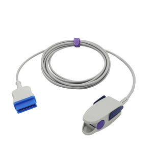 Compatible for GE Marquette Spo2 Sensor Nellcor OxiMax Technology Finger Clip 9.8 ft 11 Pins Connector - sinokmed