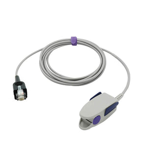 Compatible Palco POX020-105 SpO2 Sensor Reusable Adult Clip 9.8 ft Connector - sinokmed