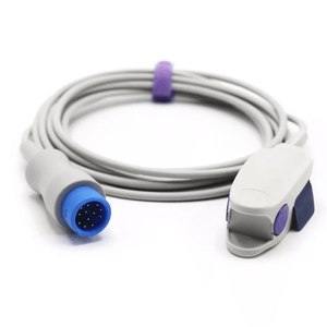 Compatible Philips Spo2 Sensor Adult Finger Clip 9.8 ft 12 Pins Connector