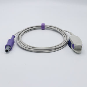 Compatible Comen SpO2 Sensor Reusable Adult Clip 9.8 ft Connector - sinokmed