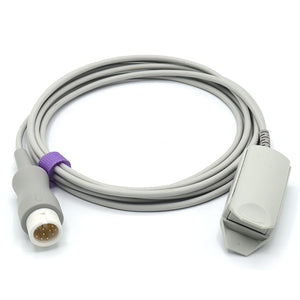 Compatible Comen Spo2 Sensor Adult Finger Clip 9.8 ft 12 Pins Connector