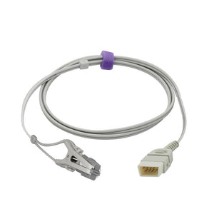 Compatible for BCI Veterinary Spo2 Lingual Sensor Vet Ear Tongue 3.2 ft 9 Pins Connector - sinokmed
