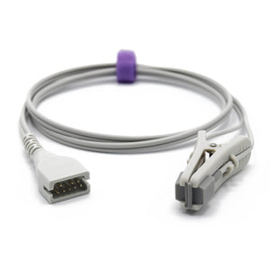 Compatible Mindray Datascope Spo2 Lingual Sensor Vet Ear Tongue 3.2 ft 9 Pins Connector