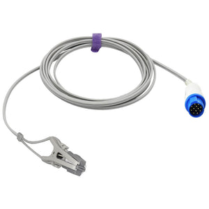 Compatible Biolight SpO2 Sensor Animal Clip 9.8 ft 12 Pin Connector - sinokmed