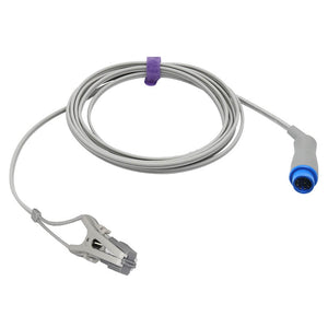Compatible Biolight Veterinary Spo2 Sensor Animal Ear Tongue Clip 9.8 ft 7 pins Connector - sinokmed
