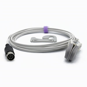 Compatible for Mindray Datascope Veterinary Spo2 Lingual Sensor Vet Ear Tongue 9.8 ft 8 Pins Connector