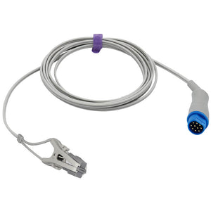 Compatible Drager Siemens Veterinary Spo2 Lingual Sensor Vet Ear Tongue 9.8 ft 10 Pins Connector - sinokmed