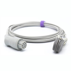 Compatible for Datex Ohmeda Veterinary Spo2 Sensor Animal Ear Tongue Clip 9.8 ft 10 Pins Connector
