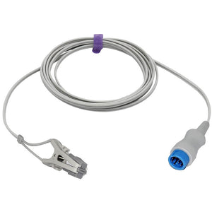 CompatibleMindray T5/T8 Veterinary Spo2 Lingual Sensor Vet Ear Tongue 9.8 ft 7 Pin Connector - sinokmed