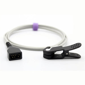 Compatible Nonin Veterinary Spo2 Sensor Animal Ear Tongue Clip 3.2 ft 7 Pins Connector