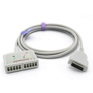 Compatible Marquette EKG Trunk cable 22341809 + EKG Leadwire 38401817 AHA Connector - sinokmed
