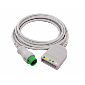 Compatible Mindray 0010-30-42719 ECG Trunk Cable 5 Lead to 12Pin Connector AHA Latex - sinokmed